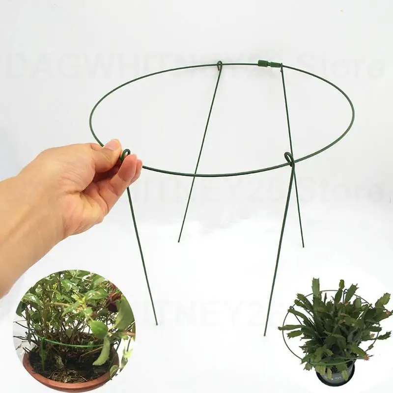 

5pcs 10pcs Round Metal Garden Veg Flower Plant Stand Support Stake Holder Climbing Orchard Fixing Rod Gardening Tool 30cm u