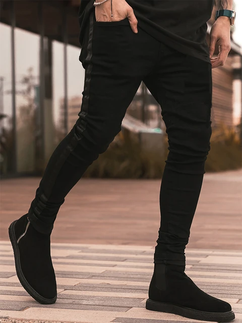 Streetwear skinny fashion jeans