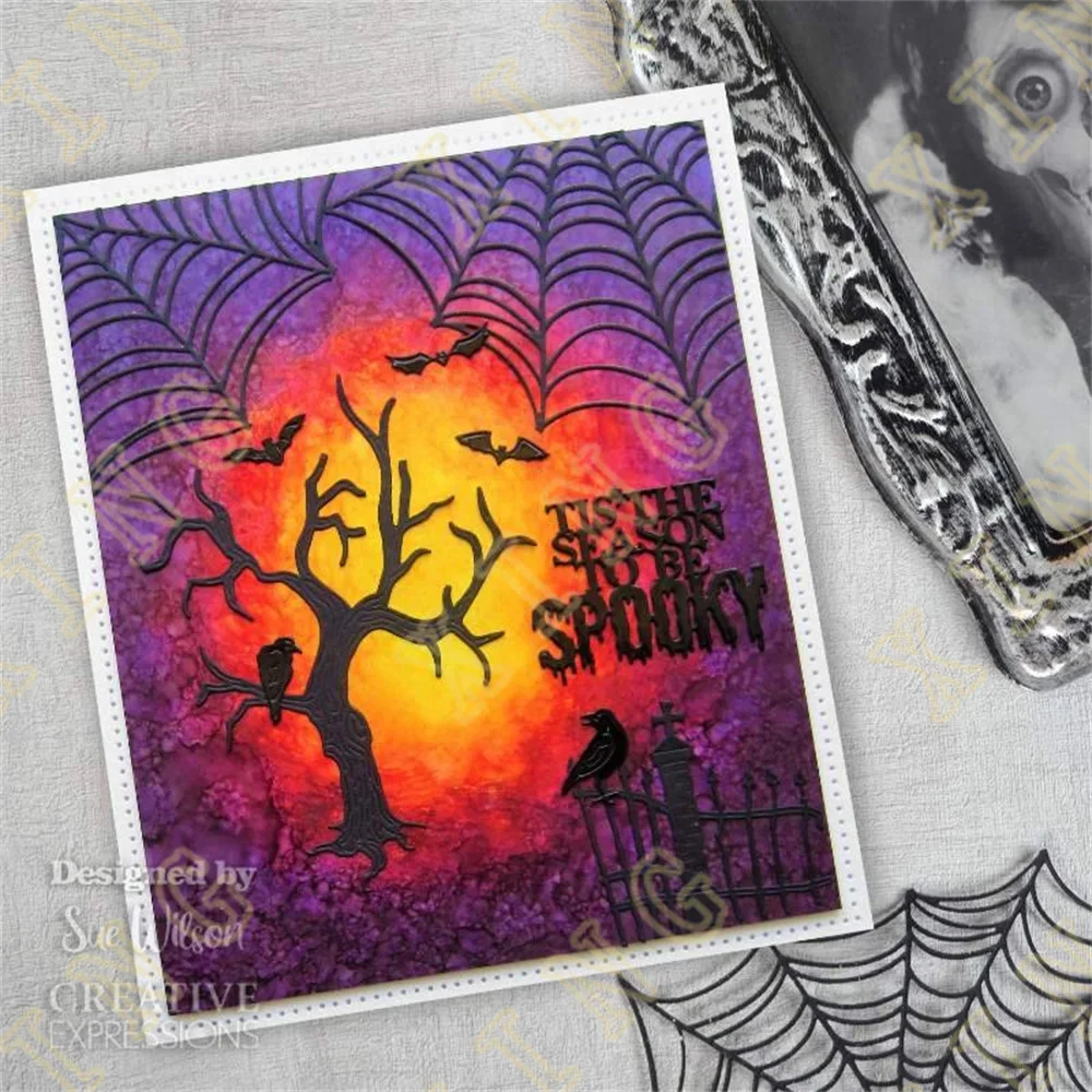 New Metal Cutting Dies Stamps Stencil for Scrapbook Diary Decoration Embossing Template Diy Handmade Happy Halloween Tree House - view 5