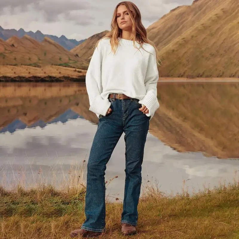 

Women's round Ne Long Sve Loose Fce Knitted Warm Ciwalk Ne Pullover Thi Coolmax Fiber Inner Wear Winter