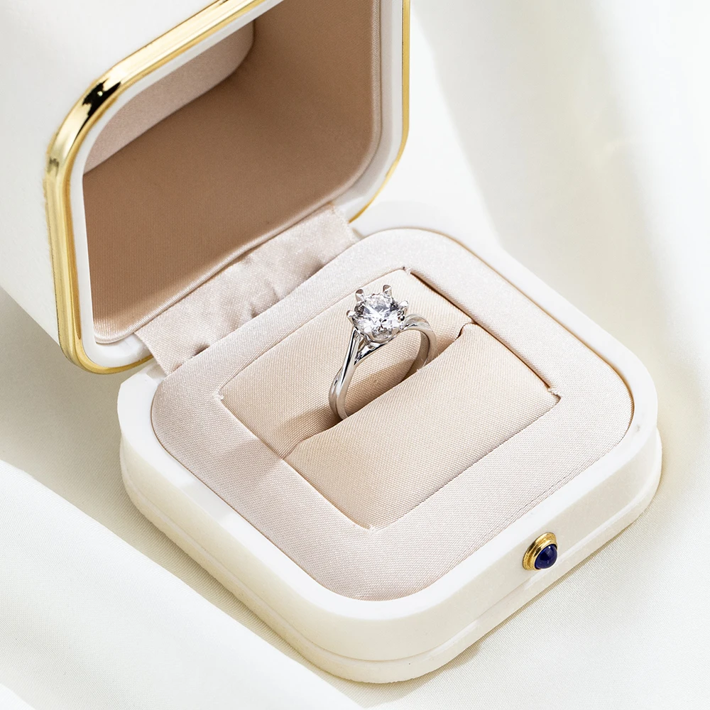 

Messi Jewelry 1CT Lab Grown Diamond Rings With IGI Certificate Platinum PT950 Diamonds Ring For Woman Girls In Stock MSR-261