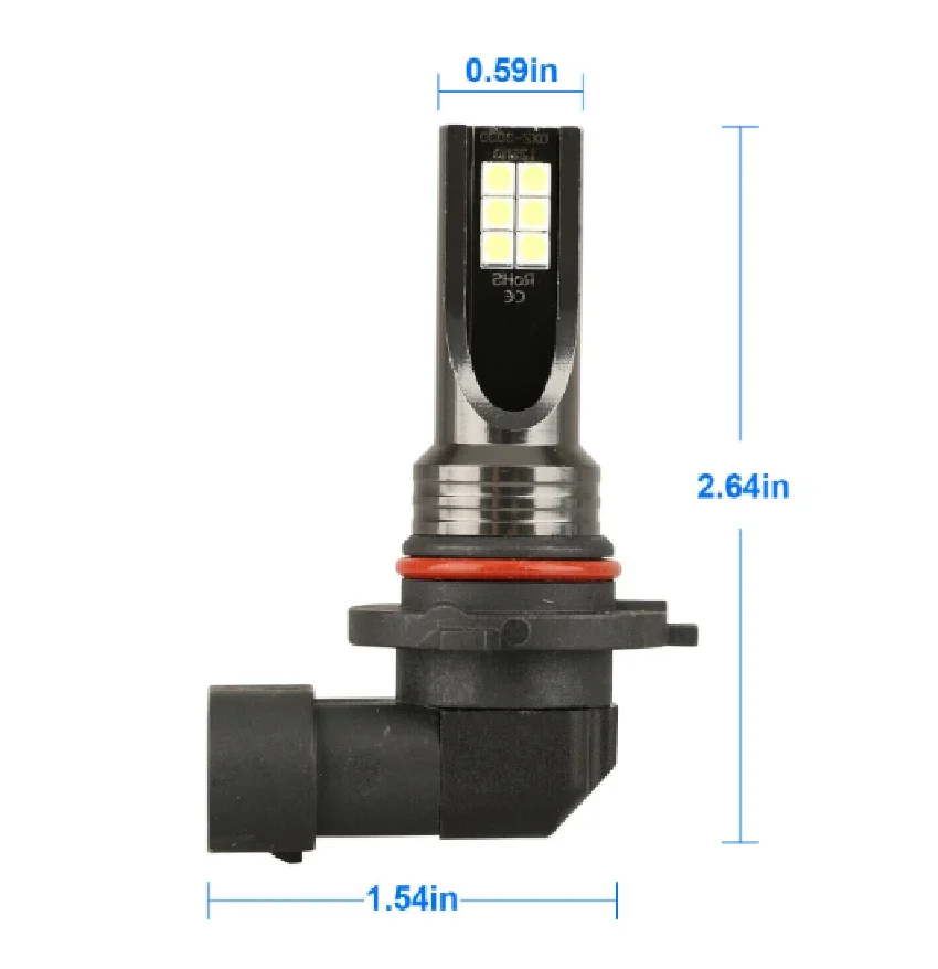 9005 HB3 LED Car Headlight Bulb High Power Super Bright Auto Fog Lamp IP68 Waterproof Plug‑and‑Play Replacement For Car High Bea