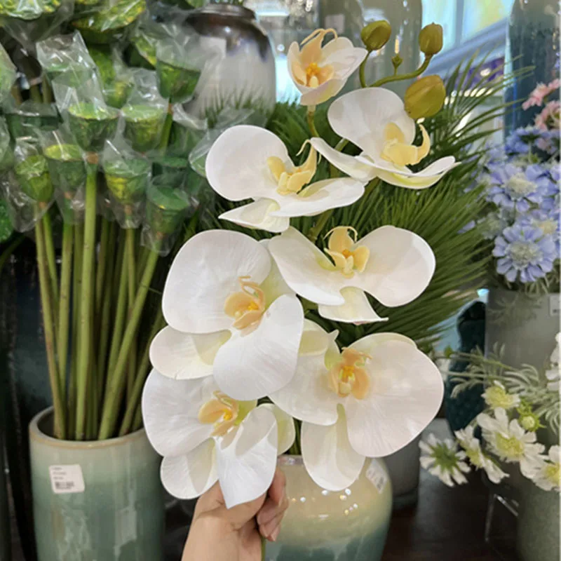 

4Pc Hand-feel Butterfly Orchid Real Touch Phalaenopsis Flowers Artificial Wedding Party Flower Arrangement Home Table Decoration