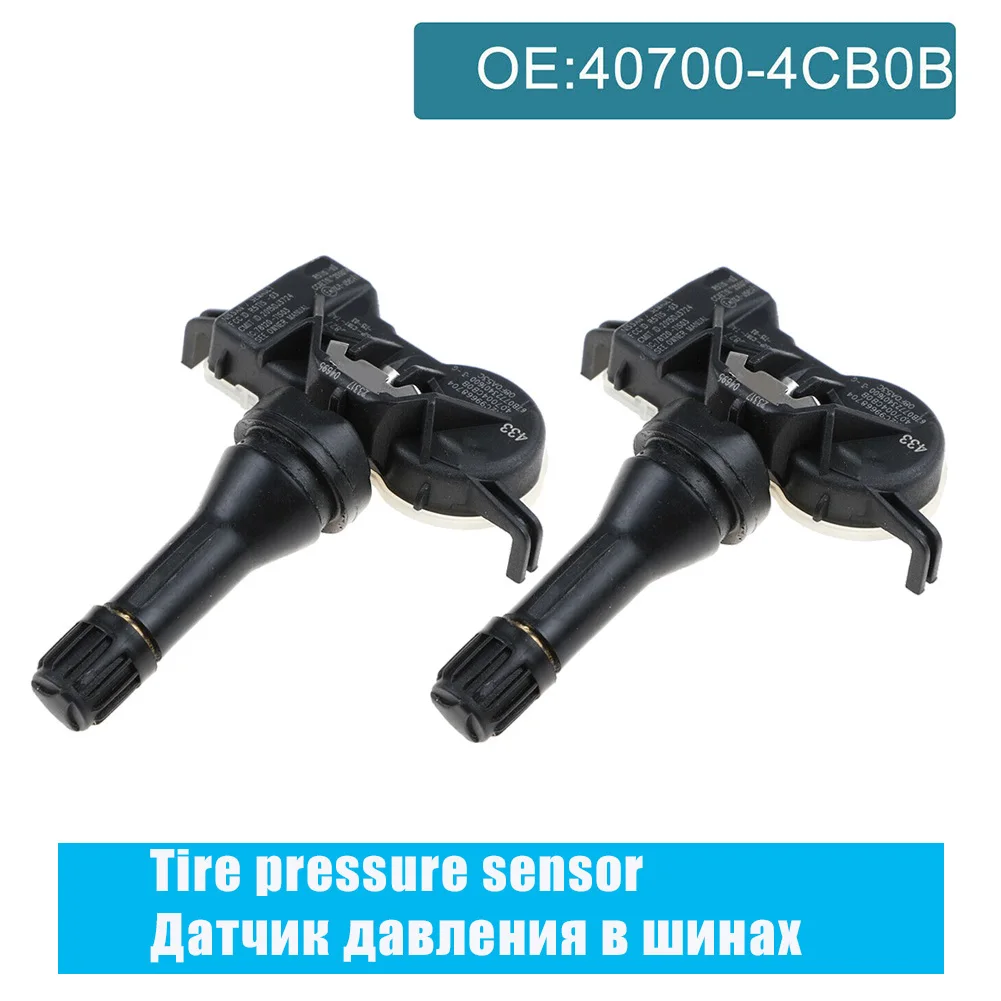 2PCS TPMS Tire Pressure Sensor 407004CB0B for Nissan Qashqai J10 J11 X-Trail NV200 Leaf Juke Note for Lada Vesta Granta