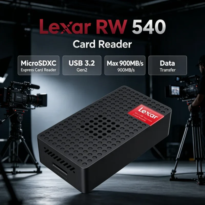 Lexar MicroSDXC Express Card Reader RW540 UHS-I UHS-II USB 3.2 Type-C PLAY PRO MicroSD Card Reader for Switch 2 Data Transfer