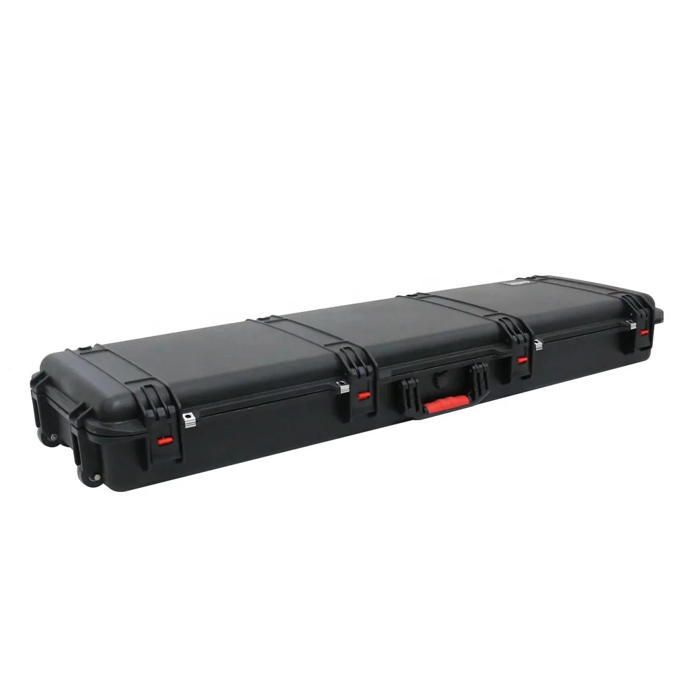 Durable Shockproof Waterproof Protective Plastic Long Tool Box Portable Carrying With Foam