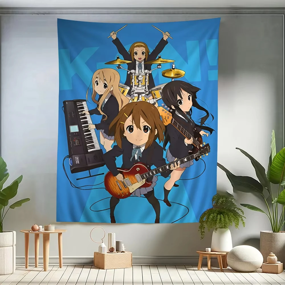 K-On Anime Cartoon Tapestry Kawaii Room Decor Hippie Bohemian Wall Tapestry Art Science Fiction Room Home Decor Art Home Decor
