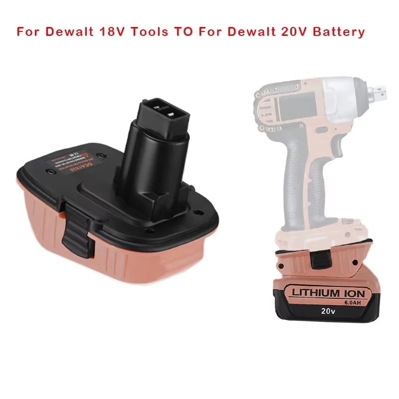 For Dewalt 18V Tools Convert For Dewalt 20V Lithium Battery DCA1820 Battery Adapter Work For Dewalt Max Dcb200 Dcb201 Dcb203