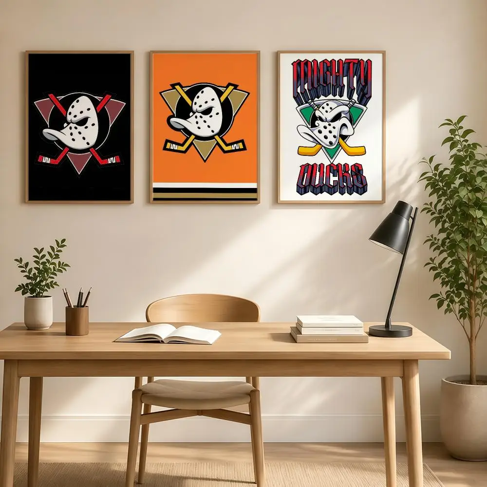 The M-Mighty Ducks Poster Aesthetic Poster Print Wall Decor HD For Living Room Bedroom Home Office Gift Wall Art