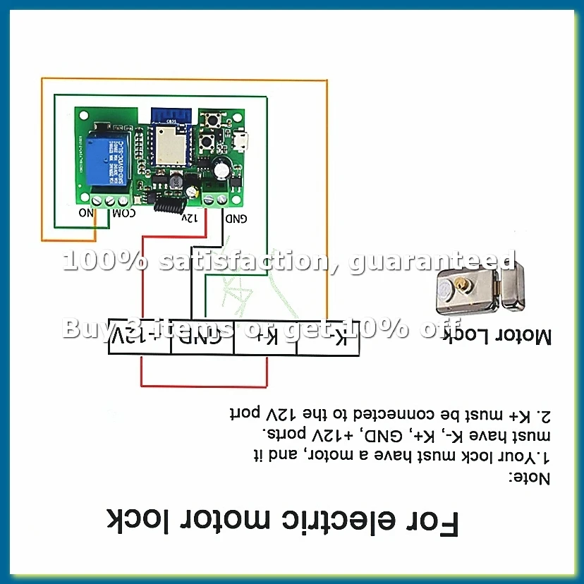 12V Wifi Relay Tuya Smart Life App Switch Module Remote-Timer Self-Locking Work with Home 2 Way Control