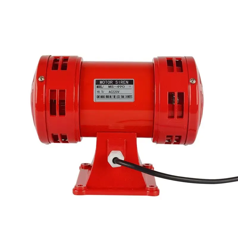 MS-490 AC220V Red Metal Motor Siren Industrial Alarm guard against theft