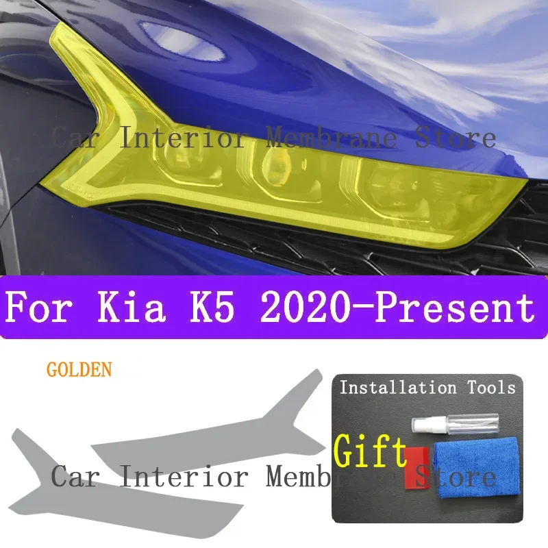 For Kia DL3 K5 2020-2023 Car Exterior Headlight Anti-scratch TPU PPF Protective film Anti-scratch Repair film Accessories refit