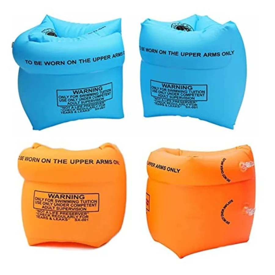 

2-4 Pcs Inflatable Arm Swimming Floaties Bands, Floatation Water Wings, Swimming Arm Ring Floatie for and Adults 30-220LBS