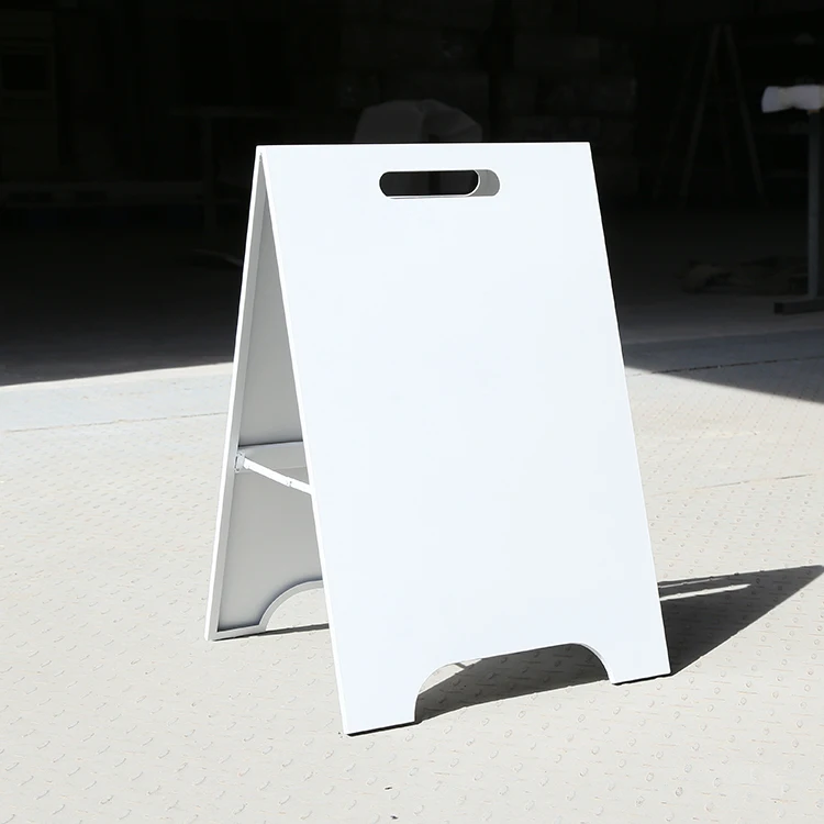 Advertising Board A-frame Sidewalk Sign Sandwich Board Powder Coated Steel Metal a Board Sign with Handle