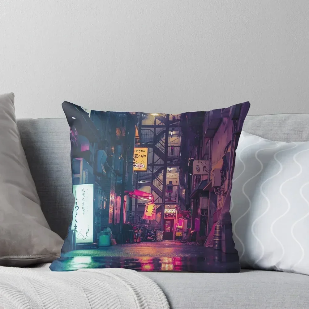 

Film Noir Tokyo Throw Pillow anime girl Decorative Cushions For Living Room pillow