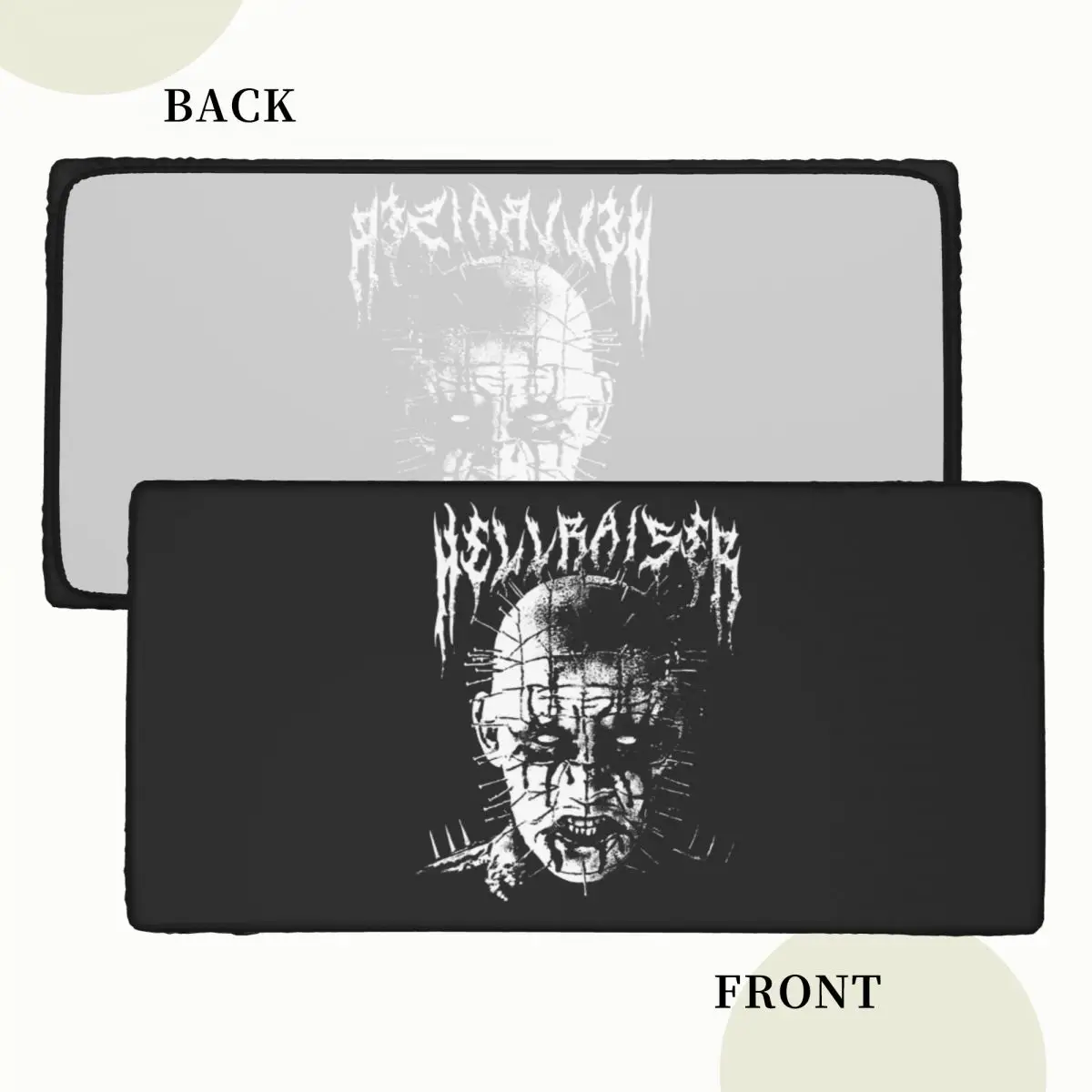 Black Metal Pinhead Graphic Customized Rectangular Tablecloth Waterproof Table Cover for Dining Events Table Cloth