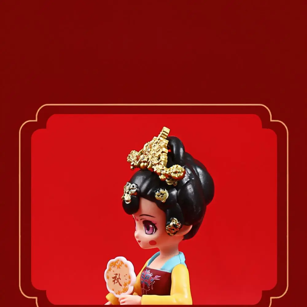 Creative Wobbling Doll Ornament Traditional Tang Dynasty Style Statue Decorative Craft Home Office Desk Accessory Gift