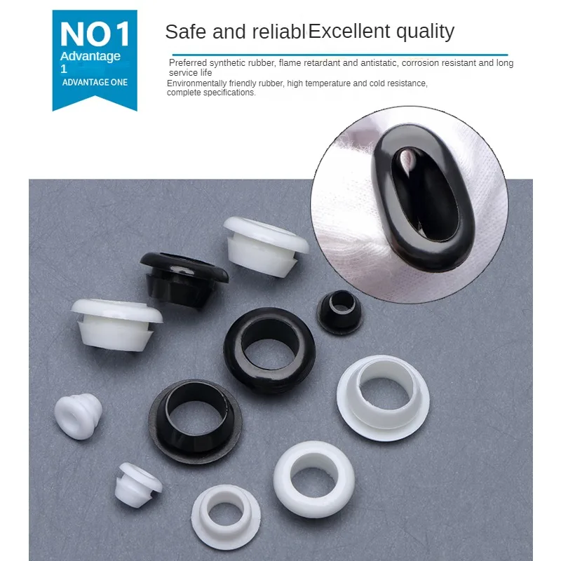 Sealing Cap Seal Ring Quick Fit Rubber Single Side Through-hole Protective Coil Through-hole Tapered Wire Loop Pad Grommet Guard