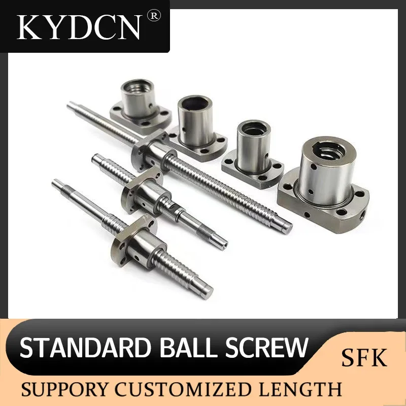 

Шариковый винт SFK 8 мм (миниатюрный) SFK0801 SFK0802 SFK08025, длина 150, 200, 300, 550 мм, с шариковой гайкой SFK для 3D-принтера