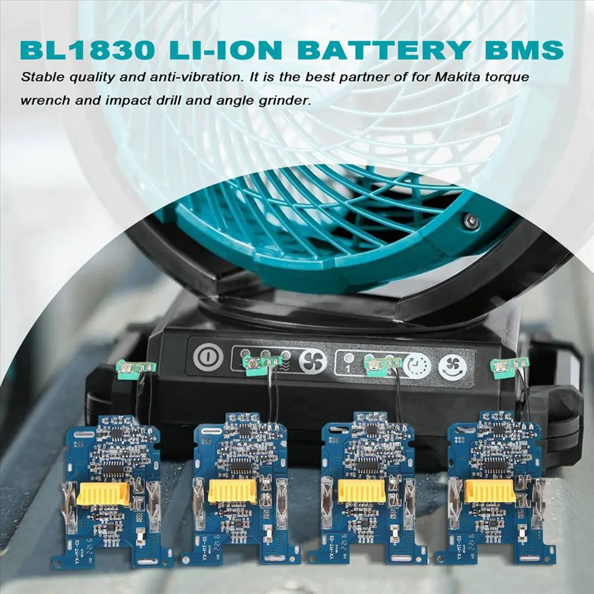 popop 4Pcs BL1830 Li-Ion Battery BMS PCB Charging Protection Board for Makita 18V Power Tool BL1815 BL1860 LXT400 Bl1850