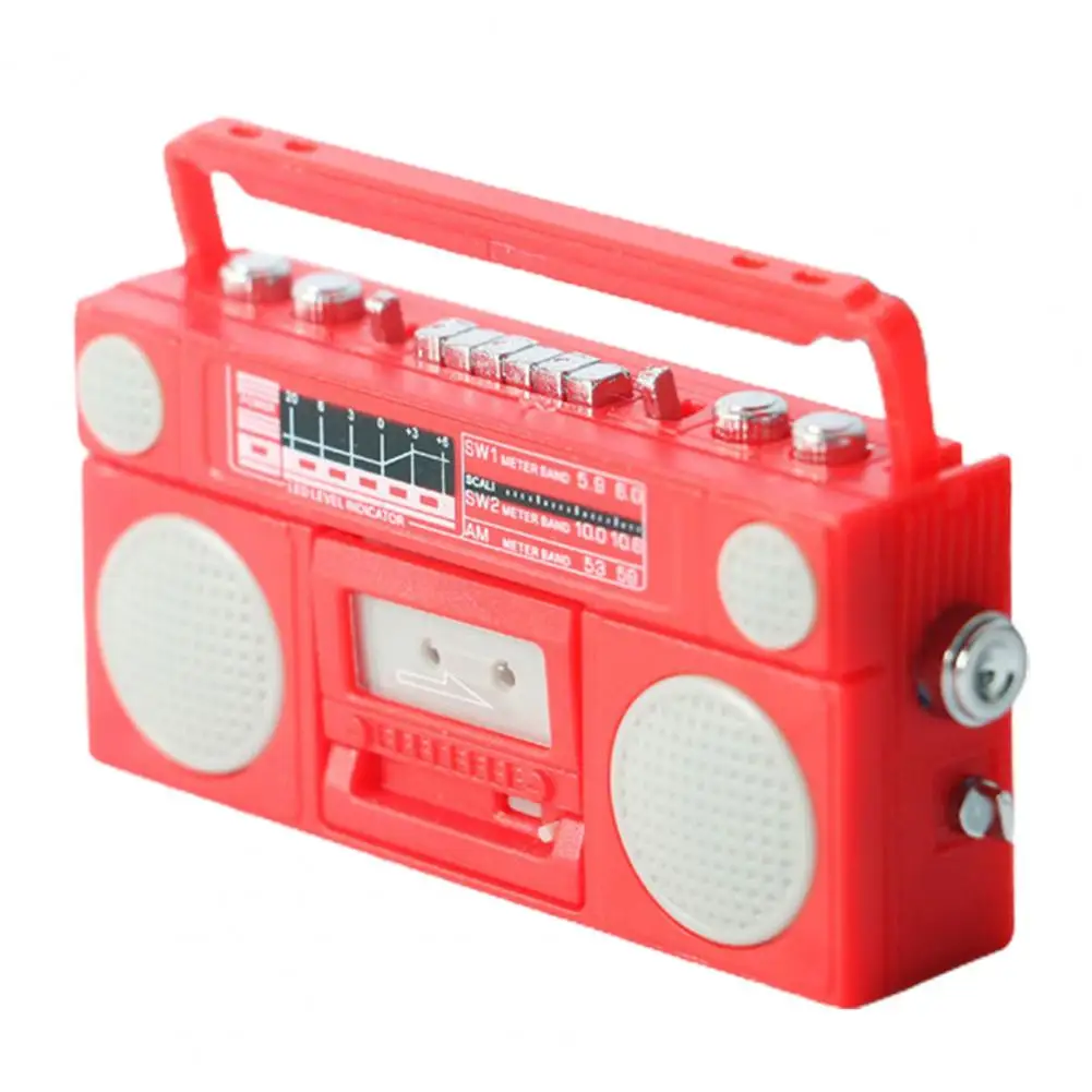 Fashionable Mini Dollhouse Radio Vivid Imagination Ability Mini Record Transceiver Dollhouse Radio Model Toy 	for Kids