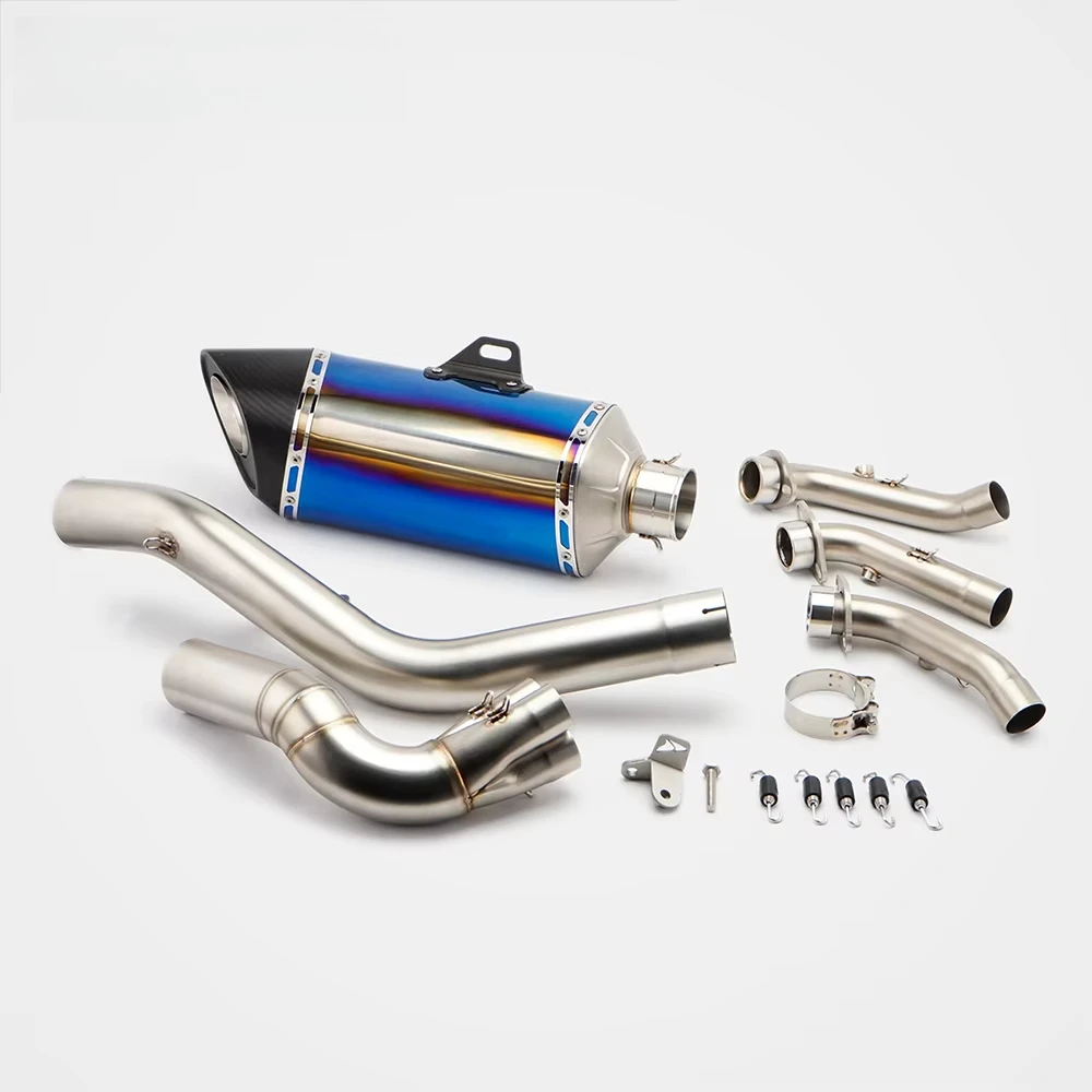 For ZONTES 703RR Fit 2023-2025 Full Straight Exhaust System Assembly High-Temperature Resistant Material zontes 703rr exhaust