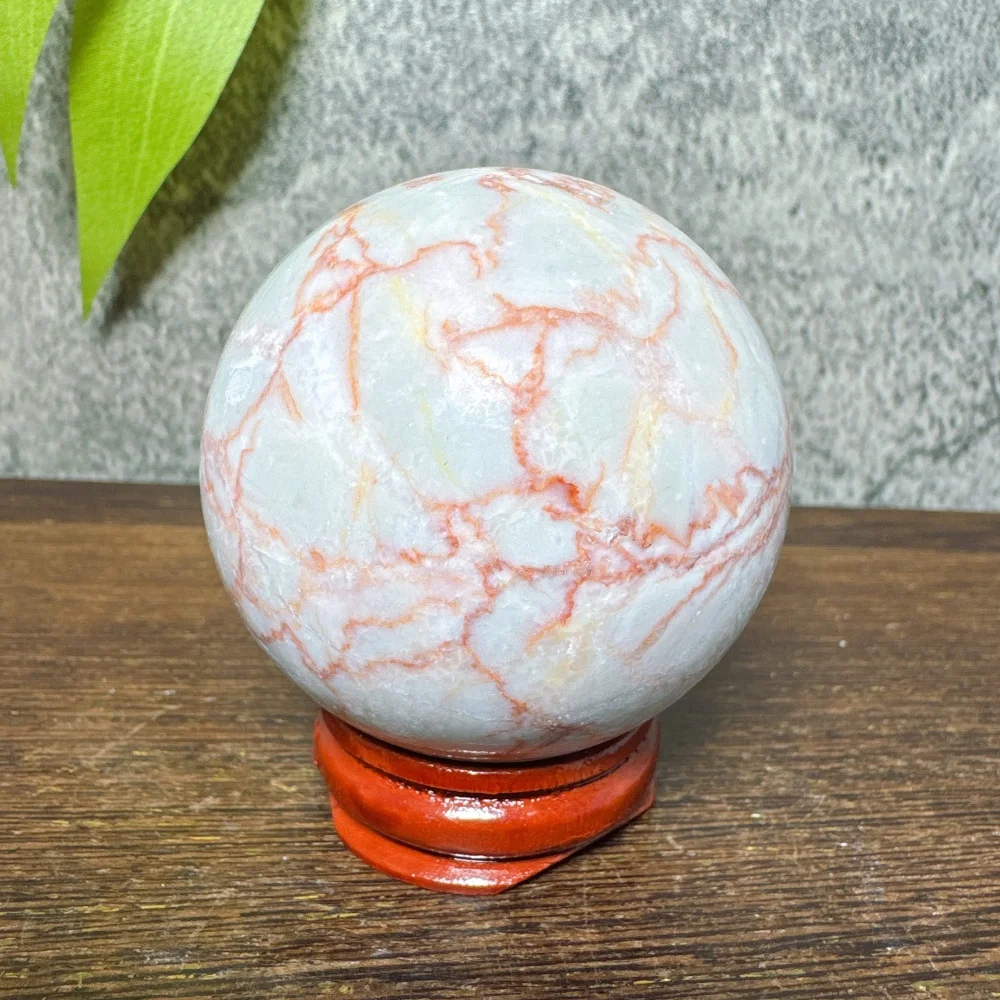 Argentina Dialogite Natural Gemstone Red Texture Jade Sphere 4-5cm Home Room Decor Gift Spiritual Healing Witchcraft Altar