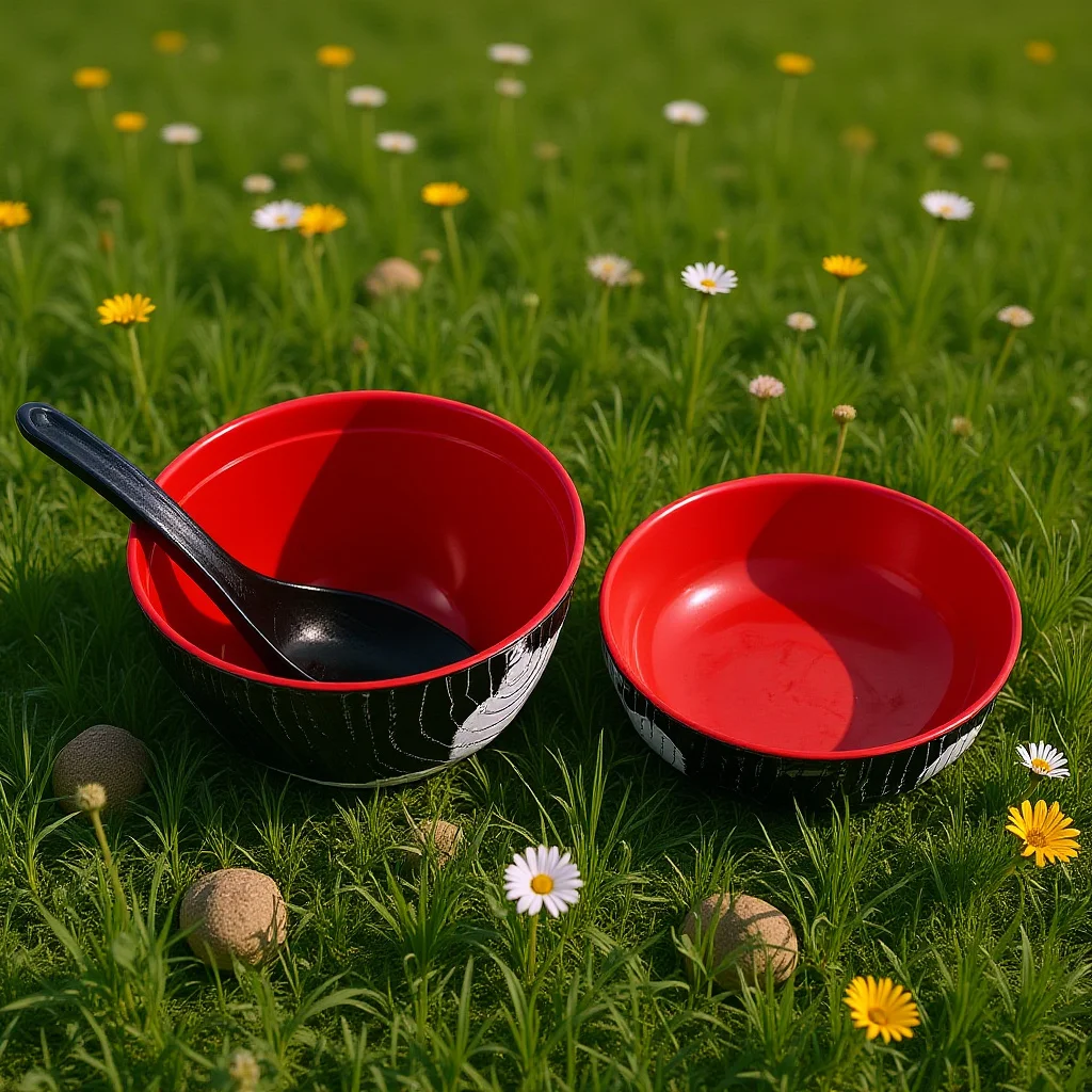 1 Juego de tazón de sopa de miso, cuencos de cuchara de melamina cubiertos de estilo japonés, para servir alimentos calientes, almacenamiento, Bar de cocina