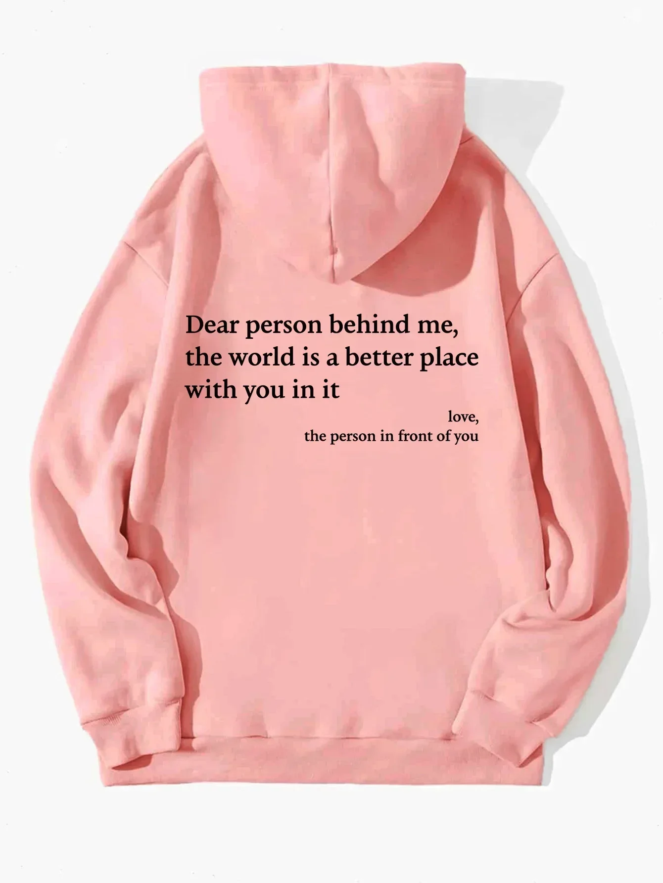 Herfst Y2k Hoodies Jonge Dame Gedrukte Letter Beste Persoon Achter Me Casual Oversized Hoodie Esthetische Hoody Sweatshirt Tops