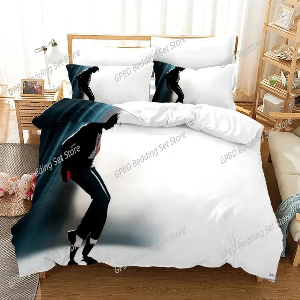 

2024 Michael Jackson Comfortable Duvet Quilt Cover Pillowcase Bedding Set Children Bedroom Decoration Home Textile