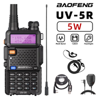 1PC Portable Handheld Walkie Talkie Baofeng High Quality UV-5R 128 Channels 3-5KM Long Range FM Radio Communication