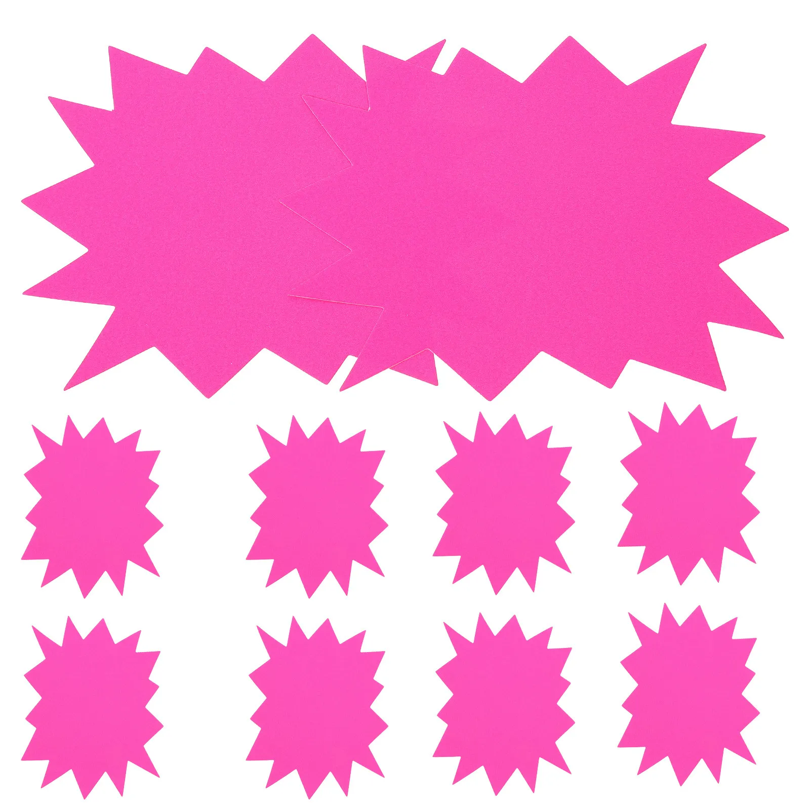 

30Pcs Warm Color Paper Sale Sign Explosion Shape Price Label for Retail Store Garage Sale Promotional Use Price Burst Signs