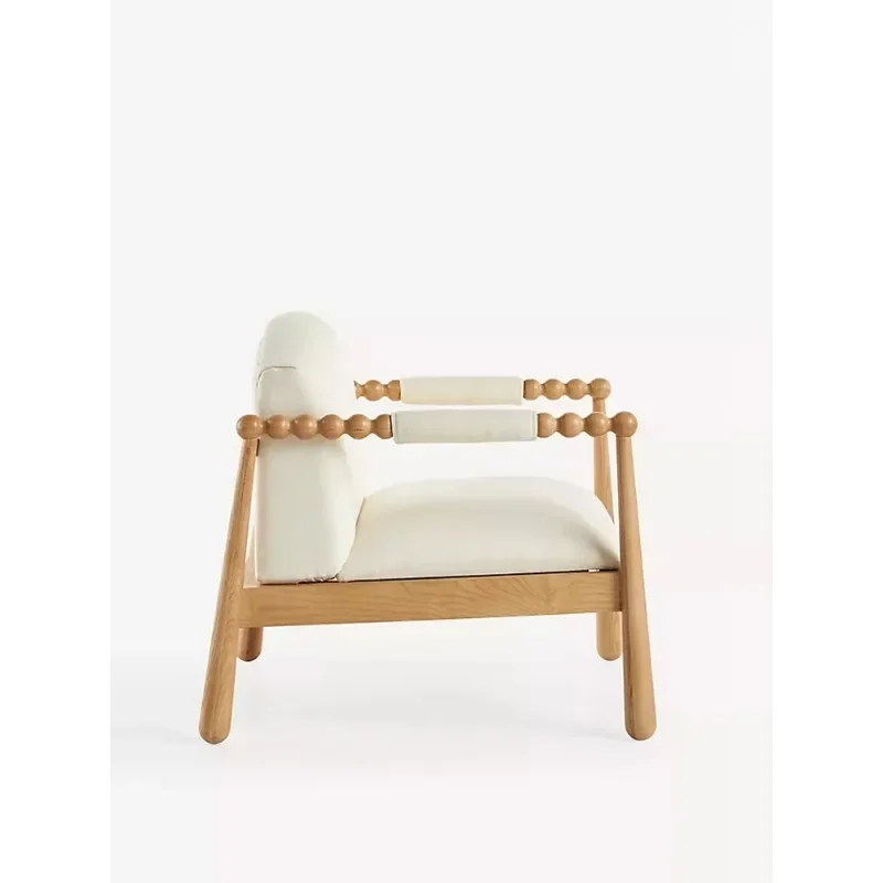 Vintage solid wood distressed small sofa chair French simple living room casual single sofa chair  chair furniture
