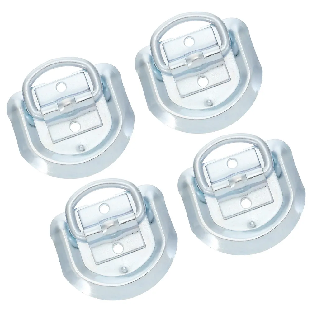 4Pcs Stainless Steel D Ring Tie Down Anchor Heavy Duty Trailer Anchor Lashing Rings for Cargo Safety D Rings Track Tie Down Ring
