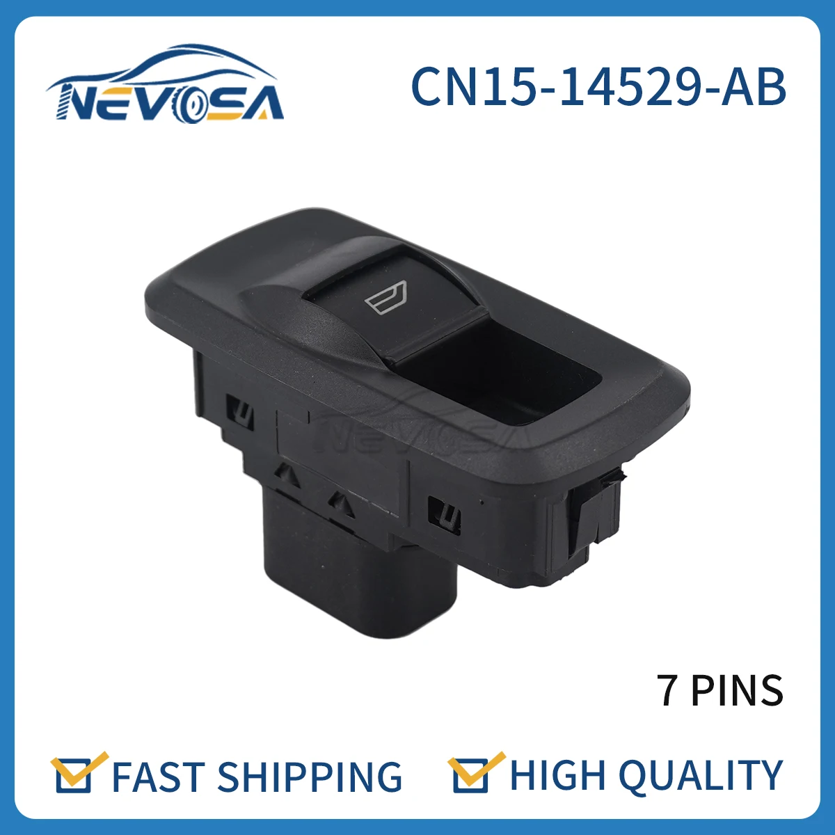 

Nevosa CN15-14529-AB For Ford Festiva Fiesta Ecosport 2013 2014-2018 Passenger Car Power Window Switch Single Button CN1514529AB