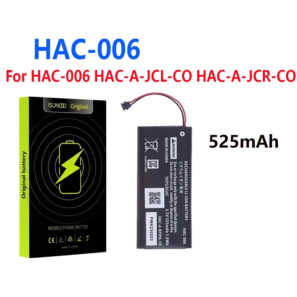 HAC-006 525mAh Replacement Battery Pack Rechargeable Li-ion Cell for Nintendo Switch NS Joy-Con HAC-015 HAC-016 Controller