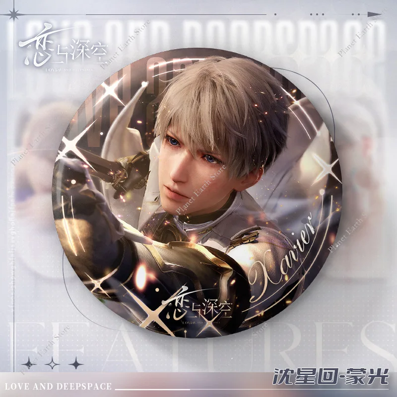 75MM Game Love and Deepspace Sylus Rafayel Zayne Xavier Caleb Runde Weißblechabzeichen Emblem Brosche Rucksack Dekoration Fans Geschenk – Detail 7