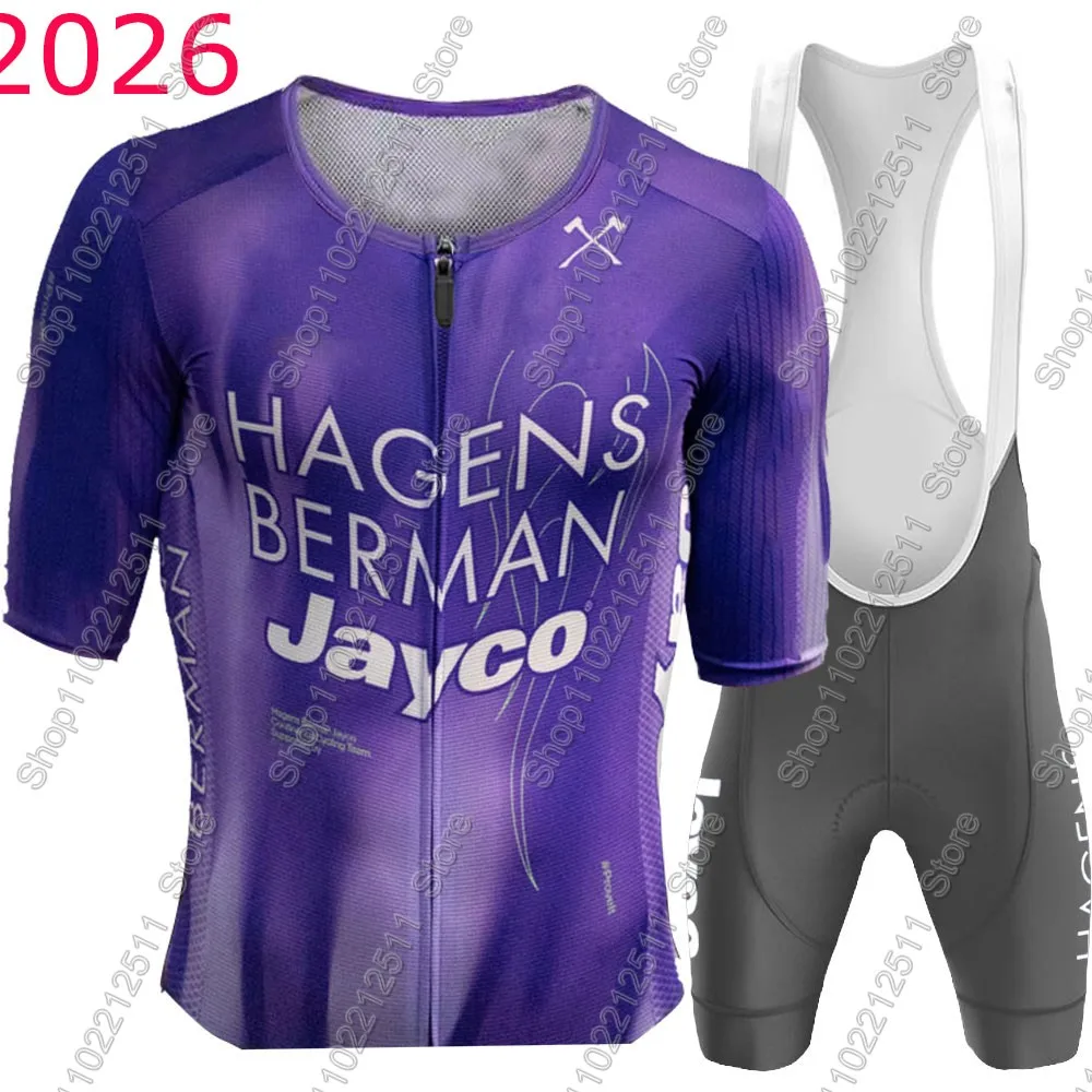 

Hagens Berman Jayco 2026 Team cycling Jersey Set Men Clothing kits Short Sleeve Bicycle Shirt Road Bike Suit MTB Wear Shorts MTB