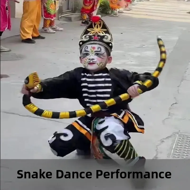 

Cultural Performance Snake Dolls Festive Plush Toys Props for English Dance Snake Performance Creative Gifts for All