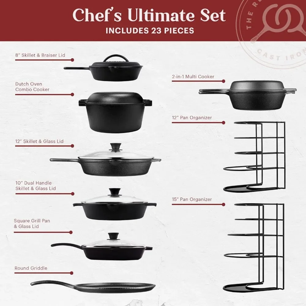 Iron 23-Pc Cookware Set - 8