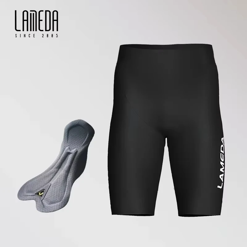 LAMED Cycling Shorts MTB Shockproof Half Men Quick-Dry Breathable Anti-slip Sponge Padded Free-cutting MTB Road Bike Shorts