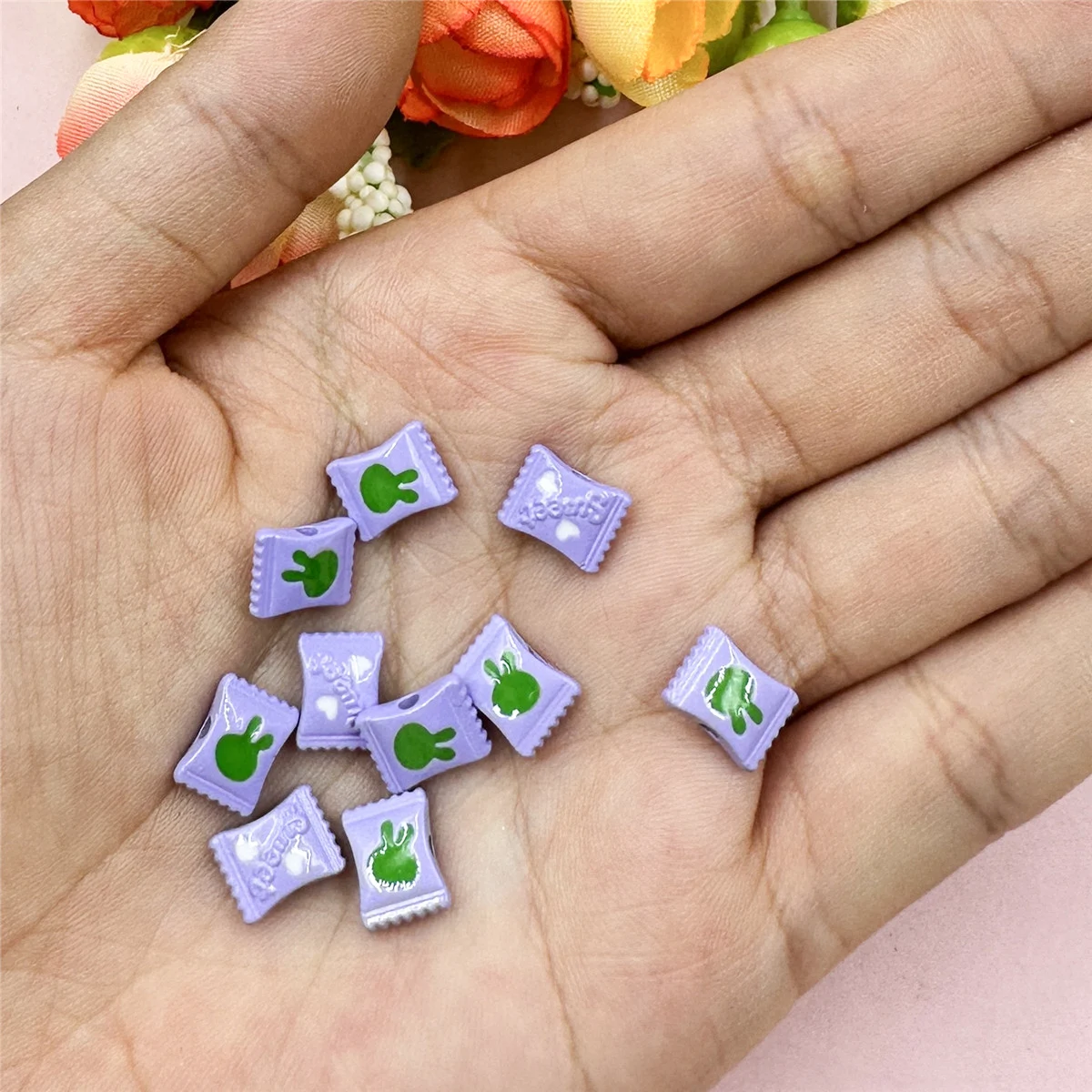 10pcs 9.6mm Colorful Alloy Cute Candy Beads For Jewelry Making DIY Bracelet Necklace Pendant Fashion Handmade Material