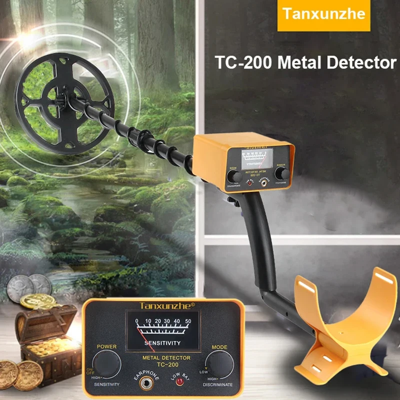 TC-200 New Upgrade Metal Detector Underground Wire Iron Metal Gold Detector Adjustable Tracker for Treasure Search