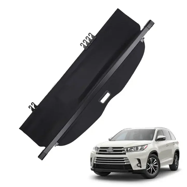 

For Toyota Highlander XU70 Kluger 2024 2023 2022 2021 2020 Car Trunk Cargo Cover Retractable Anti-peep Security Waterproof Tray