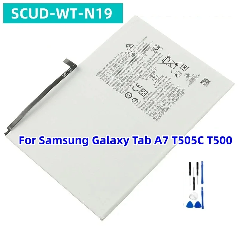 

New SCUD-WT-N19 7040mAh Replacement Battery For Samsung Galaxy Tab A7 T505C T500 Tablet batteria Tools