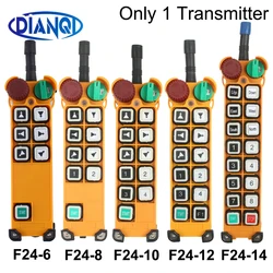 only 1pcs transmitter:F24-6/8/10/12 Double/Single speed 14 electric hoist Wireless switches industrial Radio remote controller