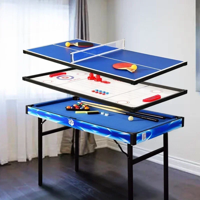 Multi functional children's billiards table, 5-in-1 folding football machine, interactive parent-child game for two people