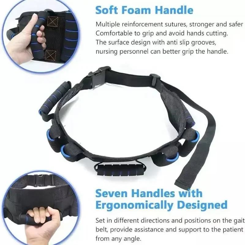 Patient Transfer Waist Assist Belt Walking Standing Aid Traction Support Rehabilitation Mobility Helper for Elderly Disabled