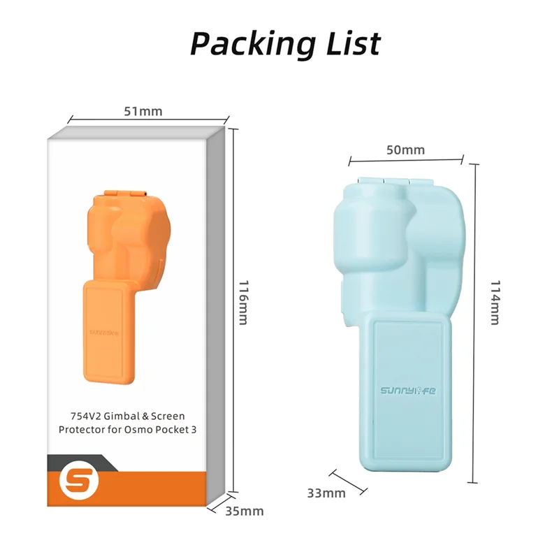 T82C Hot Sale-SUNNYLIFE For DJI Osmo For Pocket 3 Gimbal Screen Protective Case-Scratch-Resistant Cover For Pocket 3 Camera D