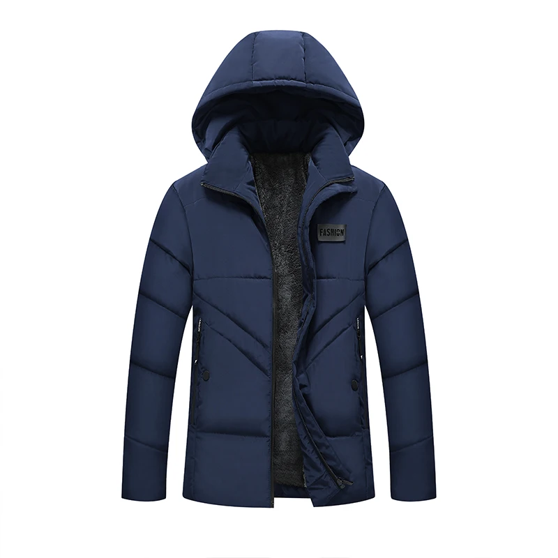 

Winter Men Long Parkas Fashion Men Fur Collar Thermal Classic Coats Casual Warm Windbreaker Padded Jackets Men Fleece Clothing